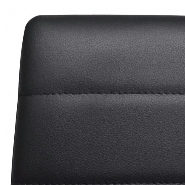 Dining Chairs 4 Pcs Black Faux Leather Image 7