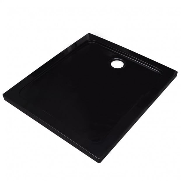 Rectangular Abs Shower Base Tray Black 80 X 90 Cm Image 2