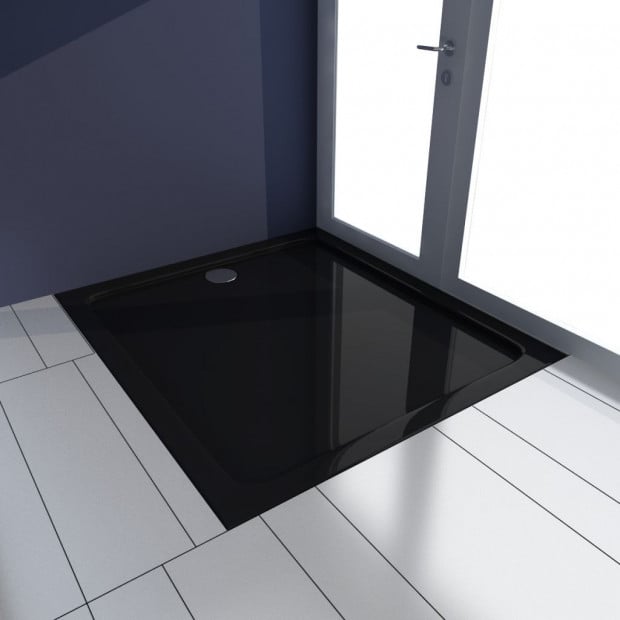 Rectangular Abs Shower Base Tray Black 80 X 90 Cm Image 3