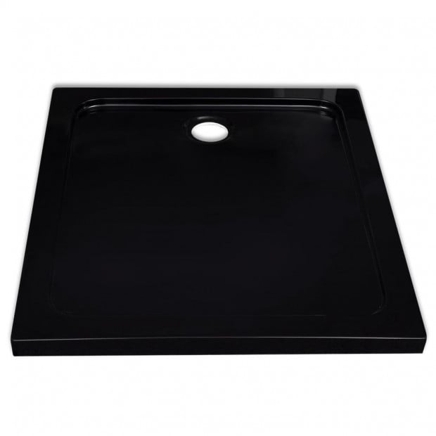 Rectangular Abs Shower Base Tray Black 80 X 90 Cm Image 5