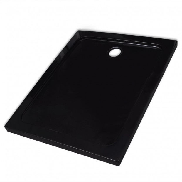 Rectangular Abs Shower Base Tray Black 80 X 100 Cm