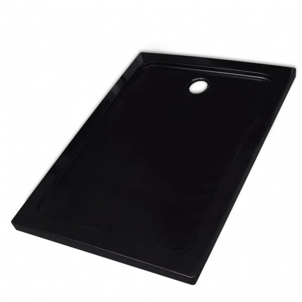 Rectangular Abs Shower Base Tray Black 80 X 110 Cm