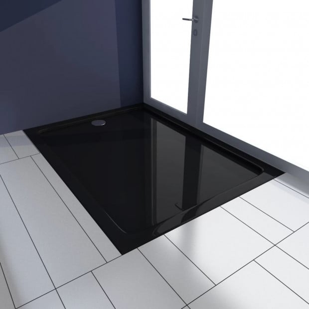 Rectangular Abs Shower Base Tray Black 80 X 110 Cm Image 3