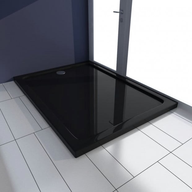 Rectangular Abs Shower Base Tray Black 80 X 110 Cm Image 2
