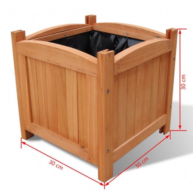 Wooden Planter 30x30x30 Cm Set Of 2 Image 5