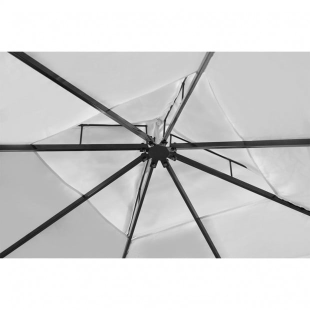 Poly Rattan Gazebo With Cream White Roof 3 X 4 M Image 4