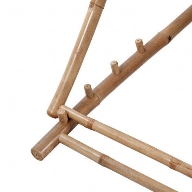 Outdoor Deck Chair Bamboo And Canvas Image 2