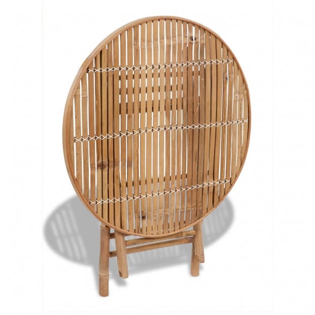 5 Piece Folding Outdoor Dining Set Bamboo Image 6