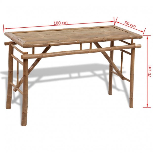 Beer Table With 2 Benches 100 Cm Bamboo Image 6