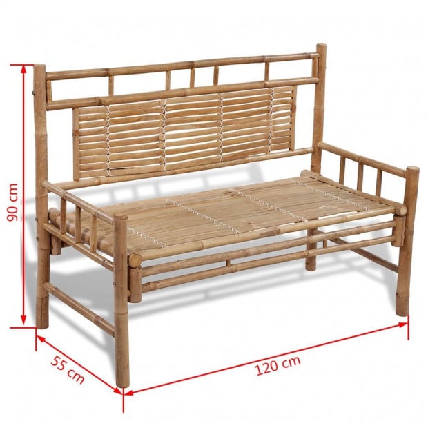 Garden Bench 120 Cm Bamboo Image 5