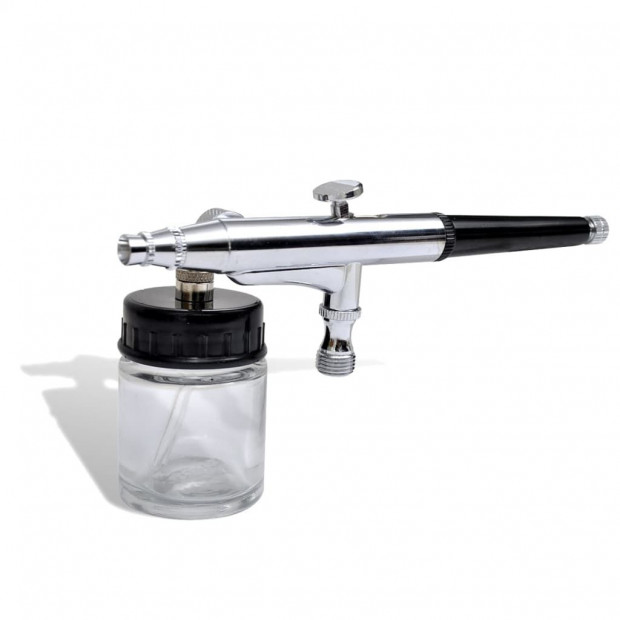Airbrush Set With Glass Jar 0.2 / 0.3 / 0.5 Mm Nozzles Image 6