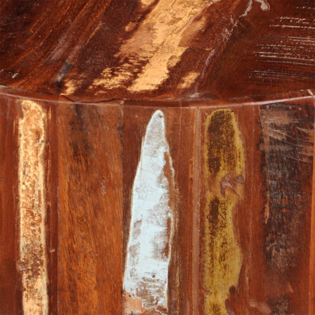 Coffee Table Solid Reclaimed Wood Round Image 2