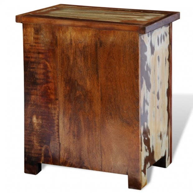 Nightstand With 2 Drawers Solid Reclaimed Wood Image 10