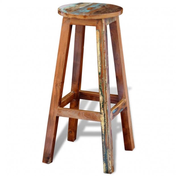 Bar Stool Reclaimed Solid Wood Image 3