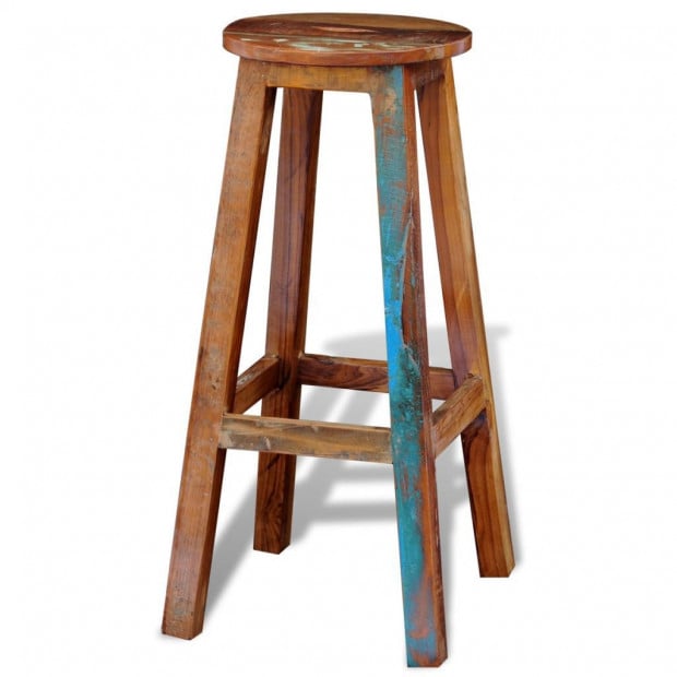 Bar Stool Reclaimed Solid Wood Image 5