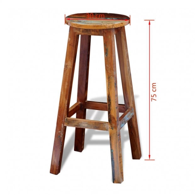 Bar Stool Reclaimed Solid Wood Image 8