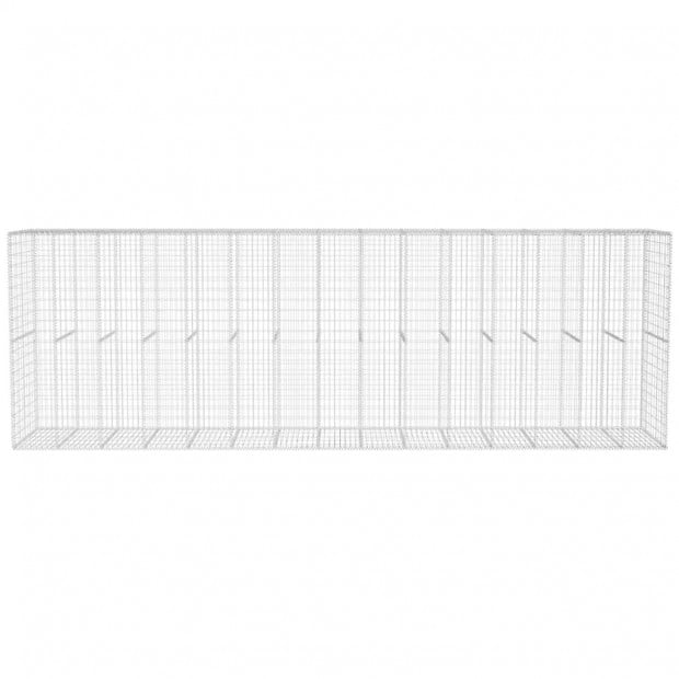 Gabion Wall With Cover Galvanised Steel 600x50x200 Cm Image 3