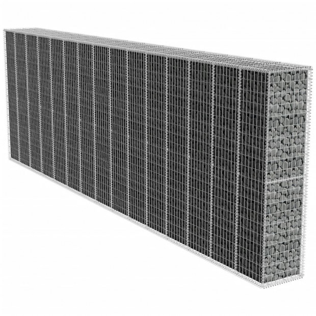 Gabion Wall With Cover Galvanised Steel 600x50x200 Cm
