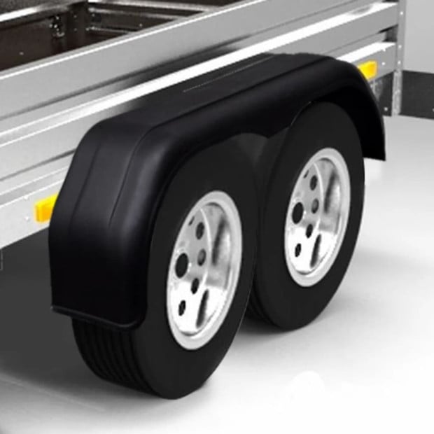 Tandem Mudguards For Trailer Wheels 2 Pcs 240 X 1650 Mm Image 2