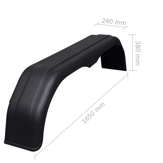 Tandem Mudguards For Trailer Wheels 2 Pcs 240 X 1650 Mm Image 6
