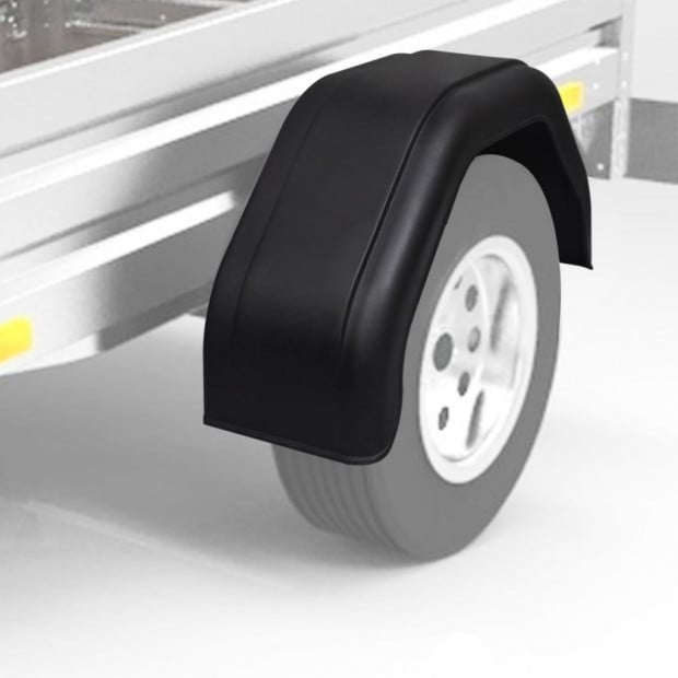 2x Mudguard For Trailer Wheels 200 X 680 Mm Image 2
