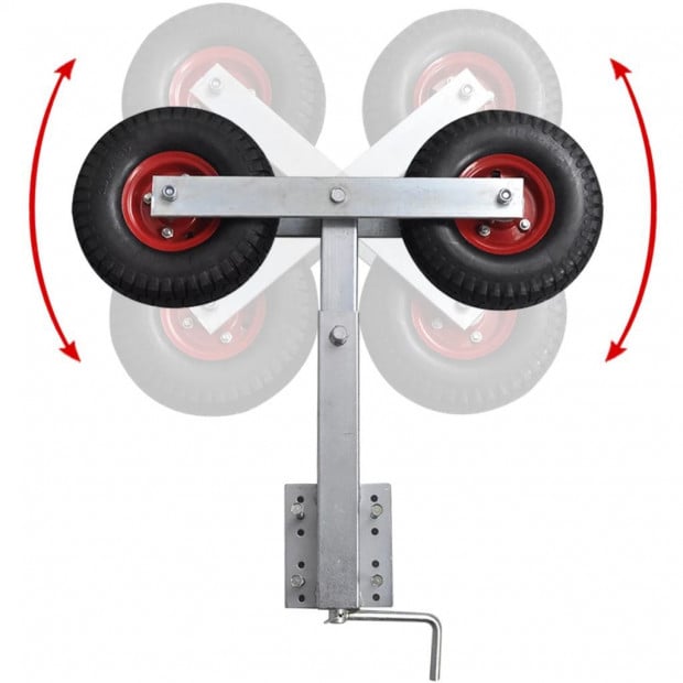 Boat Trailer Double Wheel Bow Support Set Of 2 59 - 84 Cm Image 3