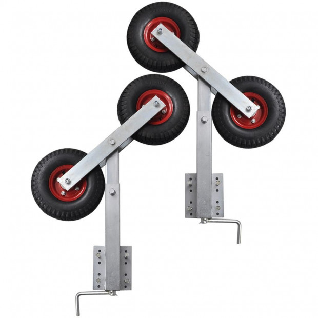 Boat Trailer Double Wheel Bow Support Set Of 2 59 - 84 Cm Image 5