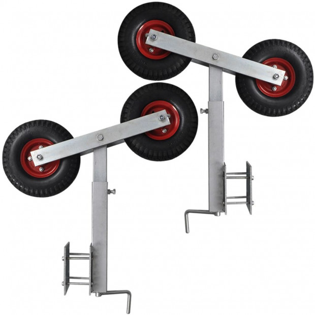 Boat Trailer Double Wheel Bow Support Set Of 2 59 - 84 Cm Image 6