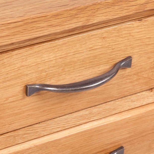Nightstand With 3 Drawers 40x30x54 Cm Solid Oak Wood Image 2