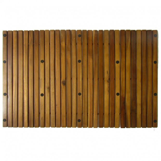 2 Pcs Acacia Bath Mat 80 X 50 Cm Image 4
