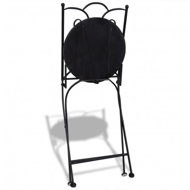 3 Piece Bistro Set Ceramic Tile Terracotta Image 10