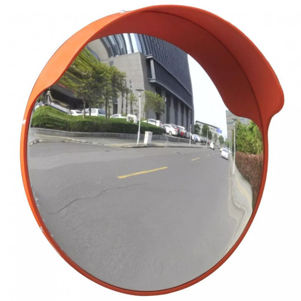 Convex Traffic Mirror Pc Plastic Orange 45 Cm Outdoor Image 2