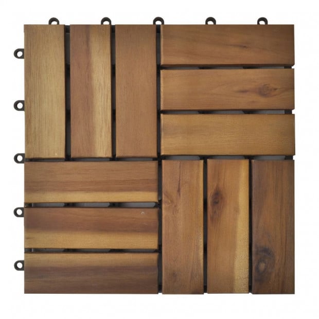 Decking Tiles 30 X 30 Cm Acacia Set Of 20 Image 4