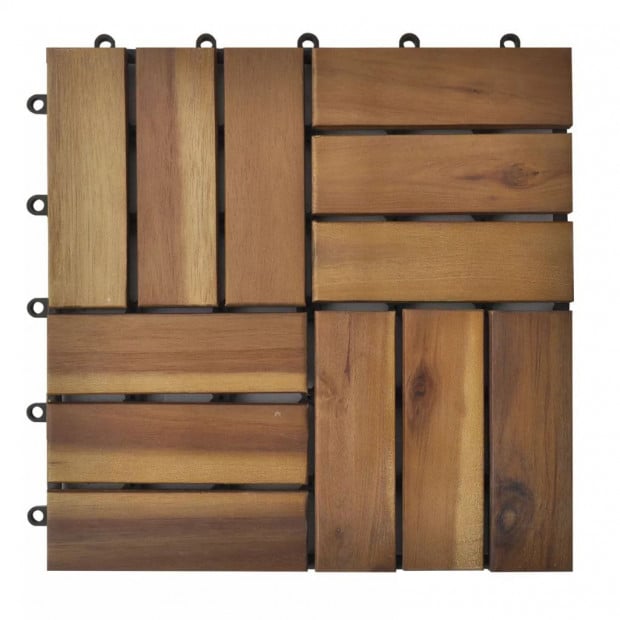 Decking Tiles 30 X 30 Cm Acacia Set Of 30 Image 4