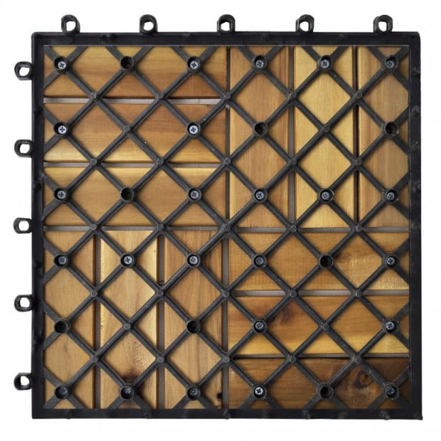 Decking Tiles 30 X 30 Cm Acacia Set Of 30 Image 5