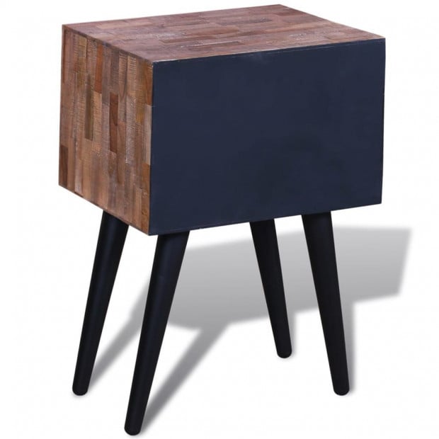 Nightstand With 2 Drawers Reclaimed Teak Wood Image 6