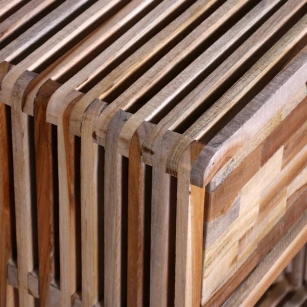Nightstand With Drawer Reclaimed Teak Wood Image 9