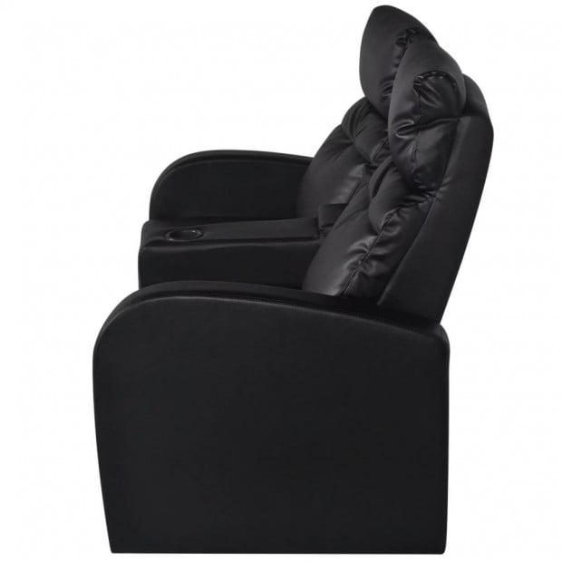 Recliner 2-seat Artificial Leather Black Image 5