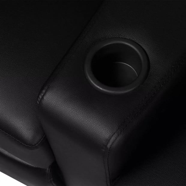 Recliner 2-seat Artificial Leather Black Image 6