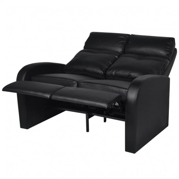 Recliner 2-seat Artificial Leather Black Image 4