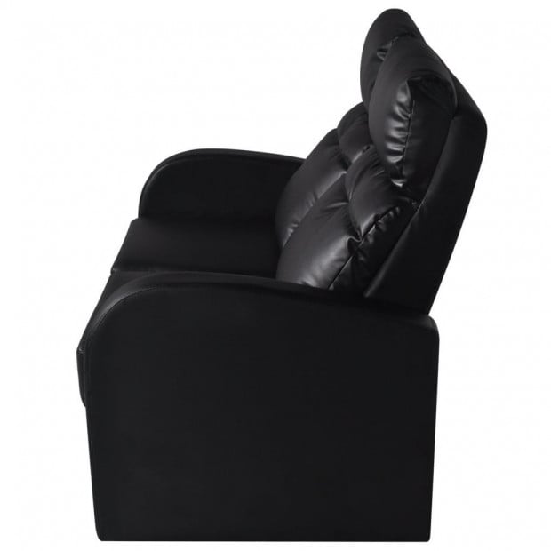 Recliner 2-seat Artificial Leather Black Image 5