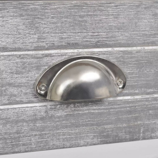 Nightstand With 1 Drawer Grey And White Image 4