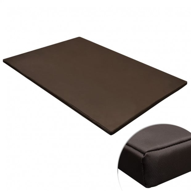 Dog Mat Flat Rectangular Brown Xl