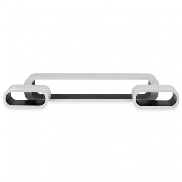 3 White-black Mdf Floating Wall Display Shelf Cubes Storage Image 6