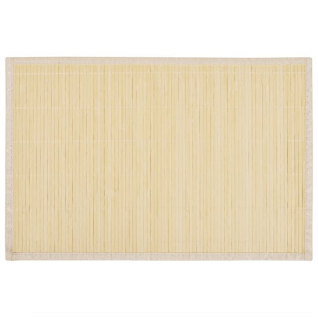 6 Bamboo Placemats 30 X 45 Cm Natural Image 2