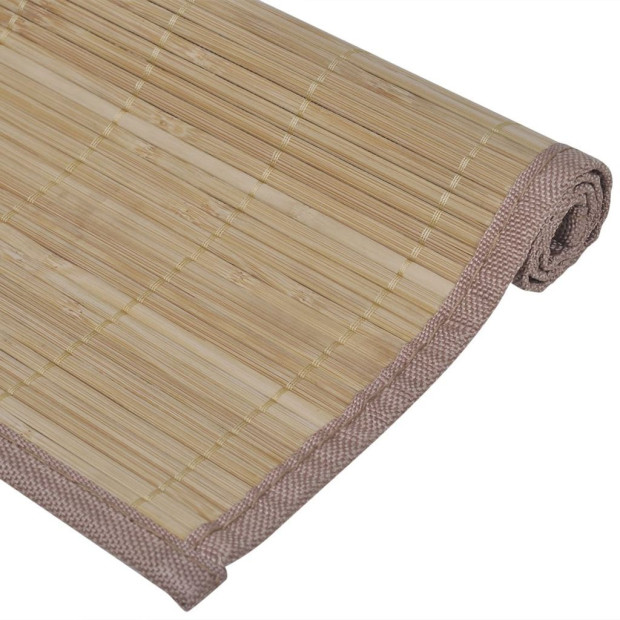6 Bamboo Placemats 30 X 45 Cm Brown Image 4