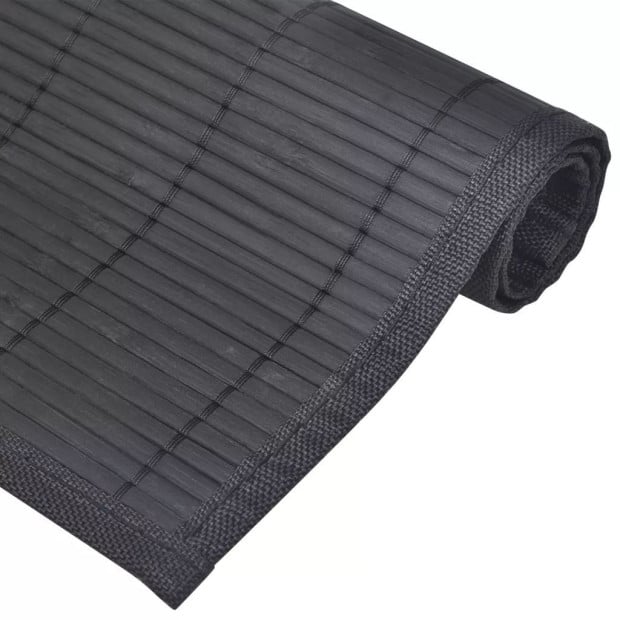 6 Bamboo Placemats 30 X 45 Cm Black Image 4