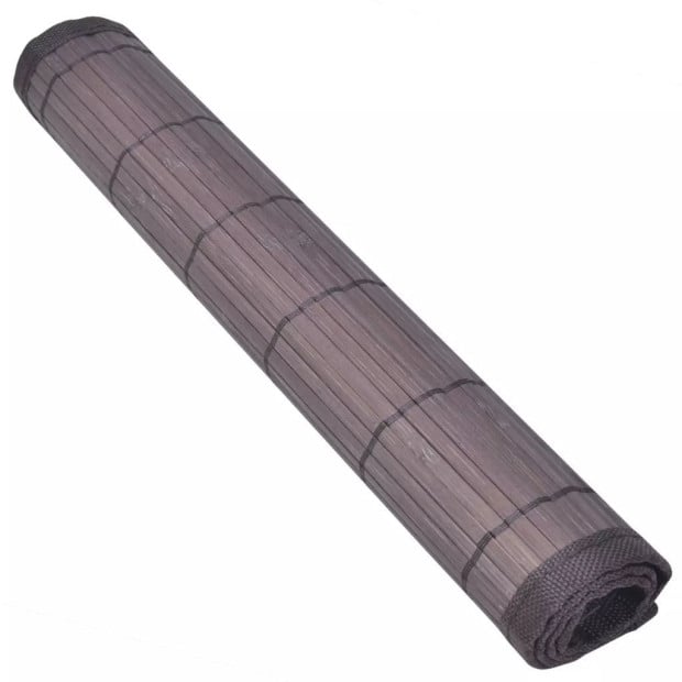 6 Bamboo Placemats 30 X 45 Cm Dark Brown Image 3
