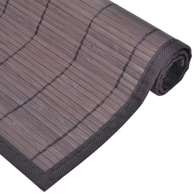 6 Bamboo Placemats 30 X 45 Cm Dark Brown Image 4