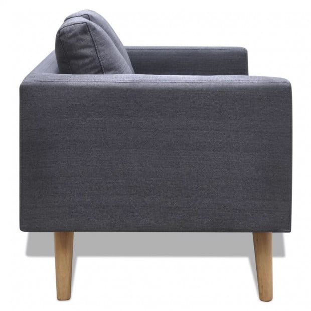 Sofa 2-seater Fabric Dark Grey Image 2